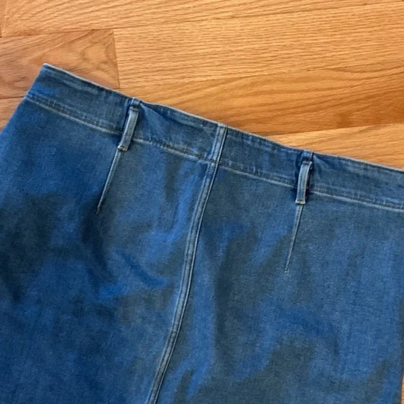 Lauren Conrad Denim Blue Women's Skirt stretchy cowgirl western XL vacation - Picture 6 of 9